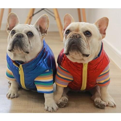 Winter Dog Clothes Vest Coat Jacket Pomeranian Poodle Bichon Schnauzer Pug Clothes Dropshipping French Bulldog Clothing Outfit