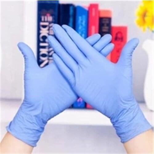 100 Uds guantes desechables nitrilo lavavajillas/Cocina/trabajo/Goma/guantes de jardín Universal para mano izquierda y derecha