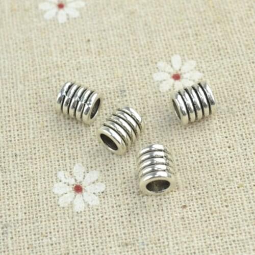 25 pcs tibetan silver beads whorl charms metal loose bead Fit European bracelet Jewelry making 1805