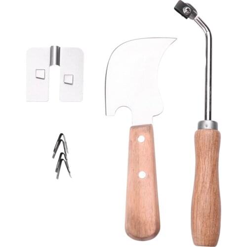 New-7Pcs Stainless Steel Vinyl Floor Welding Kit Accessories Set for Floor Cutting Groove Guide