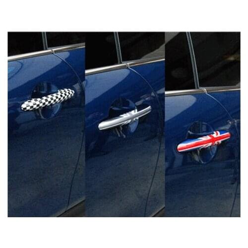 Auto Car Min Cooper F55 F56 Door Handle Decoration Modification Sticker Shell Gray Union Jack Car Accessories
