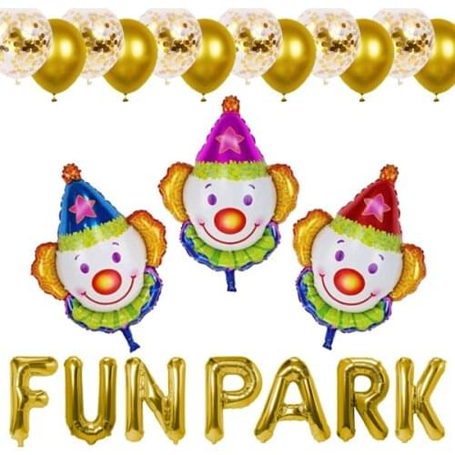 Fun Park Banner Mylar Foil Balloon Carnival Decorations Circus Party Supplies Carnival Decorative Carnival Signs Banner Carnival