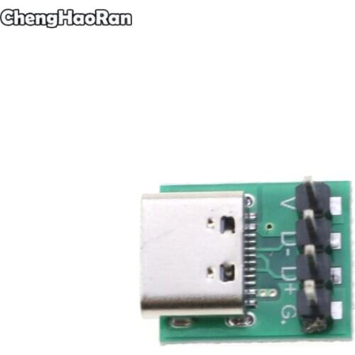 ChengHaoRan For USB 3.1 Type C Connector 16 Pin Test Board Adapter Connector Socket Wire Cable Transfe Straight needle 1 PCS