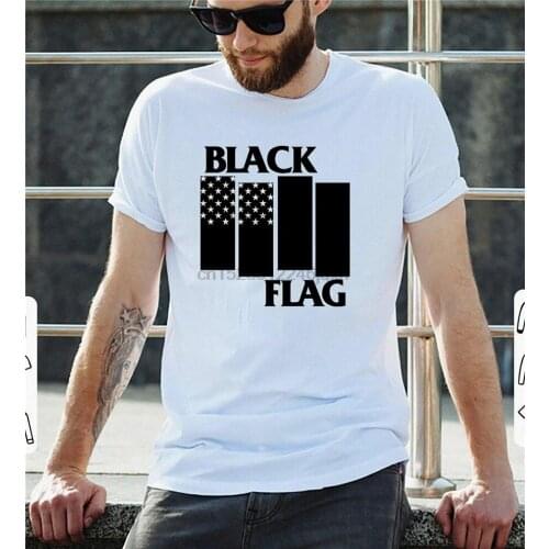 Black Flag T-Shirt American Hard Heavy Metal Punk Rock Band Logo Tee Men T-Shirt Fashion Classic Tee Shirt