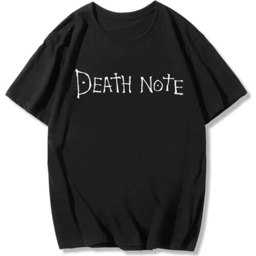 Death Note T-shirt Summer Short Sleeve Harajuku Slim Straight Printed Hip Hop Streetwear Clothes Ladies T-shirt woman tshirts