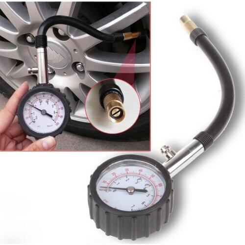 Long Tube Auto Car Bike Motor Tyre Air Pressure Gauge Meter Tire Pressure Gauge 0-100 PSI Meter Vehicle Tester Monitoring System