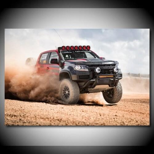 Modern Wall Art Canvas Painting Across the desert Colorado ZR2 Race Truck Vehicle Picture Posters and Prints Living Room Decor