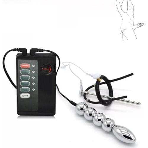 Electric Shock Rings Enlargement Growth & Anal Toys Electronic Pulse Physical Therapy Latency of Ejaculation Penis Pump