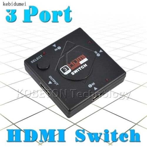TA Mini 3 Port Switch Switcher Splitter 3 input 1 Output Box HDMI-compatible Selector for XOBX 360 for PS3 PS4 Smart HDTV 1080P