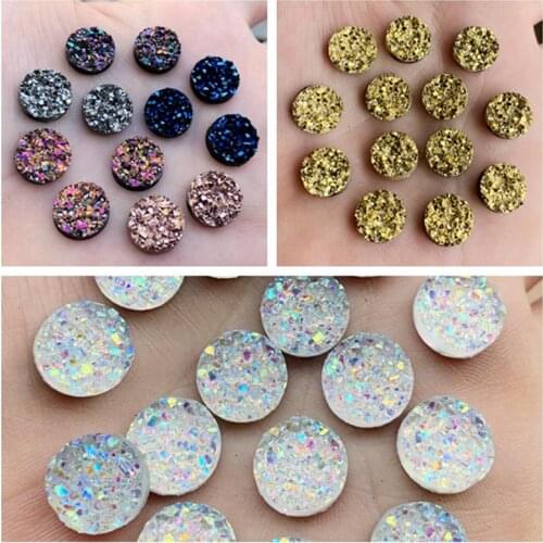 Round 12mm Ore Shiny AB Resin Crystals Accessories Gem Stones Strass applique DIY Wedding Dress Beads 100pcs -B28*2