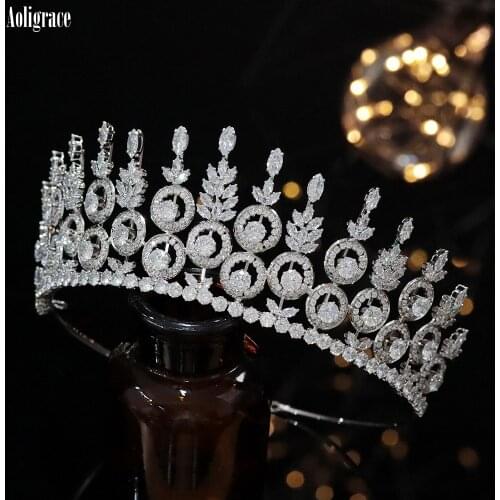 New Zirconia Wedding Crowns Bridal Headband Tiara And Crowns For Women CZ Princess Birthday Queen Hair Accessories Birthday Gift