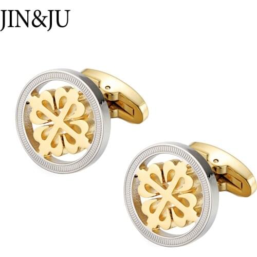 JIN&JU Formal Wedding Cufflinks Shirt For Mens Luxury Quality Business Cuff Links Fashion Man Jewelry Relojes Gemelos Camisa