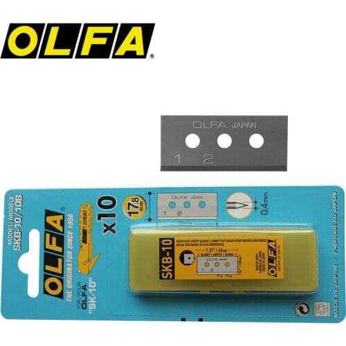 OLFA SKB-10/10B Safety Blade Single Edge Utility Blade for SK-10 (10-Pack)