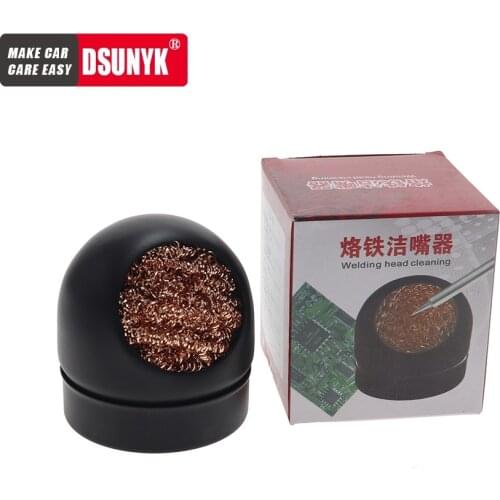 Soldering iron nozzle cleaning ball seat Steel ball cleaning mouth pure copper suction ball plant tin net removing tin ball seat