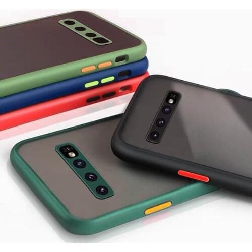 Translucent Matte Phone Case for Samsung Galaxy S10 S10E S8 S9 S10 S20 S21 Note 8 9 10 20 Plus Cover Camera Protection Case