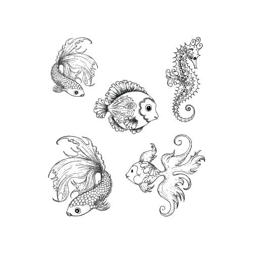 Fish Clear Stamp for DIY Scrapbooking/Card Making/Kids Fun Decoration Supplies A2033
