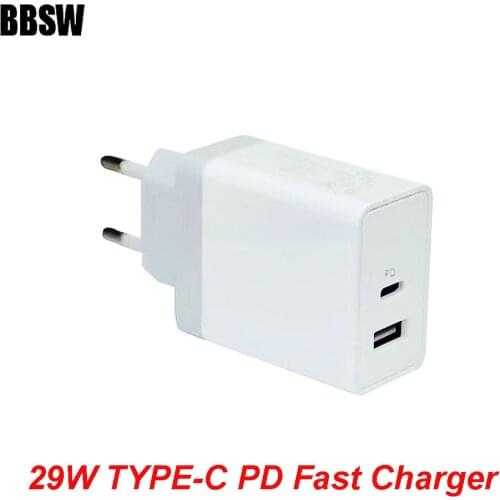 29W USB Type-C PD Fast Wall Charger Adapter with Power Delivery For iPhone 11 Pro Xs MAX Xr X 8+ Macbook Pro USB-C PD Charger