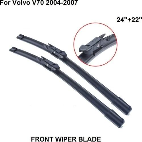 Wiper Blade For Volvo V70 2004-2007 24''+22''Car Accessories For Auto Cars Rubber Windscreen Windshield Blade