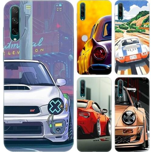 Comic sports car Silicone Phone Case for Huawei Honor 20 20i 20E 20S 10i 9X 8S 8X 8C 8A 8 Lite 7S 7A Pro Russia Version Cover