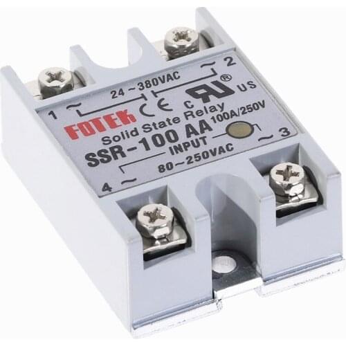 SSR Solid State Relay SSR-100AA 100A AC Control AC Relais 80-250VAC TO 24-380VAC SSR 100AA Single Phase Relay Solid State