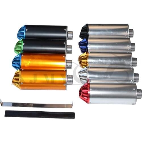 28mm Motorcycle Exhaust Muffler Pipe Adjustable Exhaust Tip Silencer For 50cc-160cc Dirt Pit Bike Scooter ATV Quad