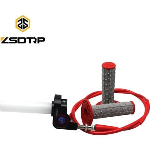 ZSDTRP 7/8" 22mm Throttle Grip Quick Twist Gas Throttle Settle with Throttle Cable Hand Grips For Dirt Bike 50-250cc Motorcycle