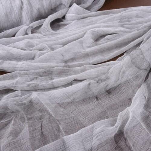 100CM Wide Thin Gray Wrinkled Silk Fabric for Summer and Spring Dress Clothes Shirt Shirt H250