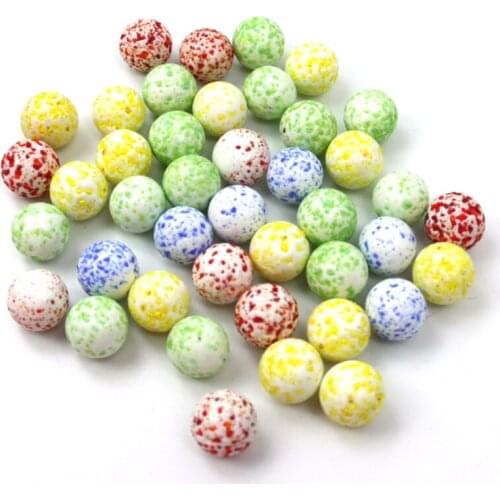 20 PCS 16 Mm Game Pinball Machine Cattle Small Marbles Pat Toys Parent- Child Beads Glass Ball Console Cream of Bouncing Ball