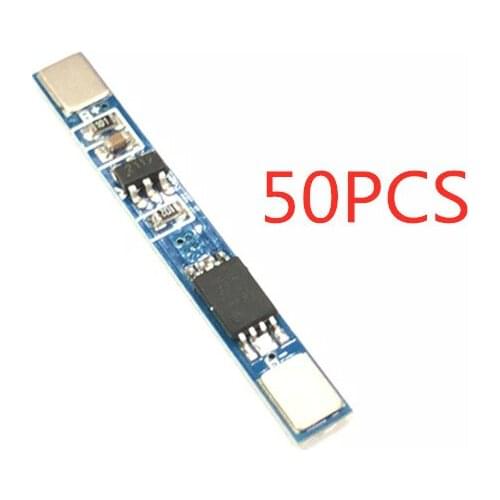 50pcs Single 3.2V lithium iron phosphate protection board pad can be spot welded 2.5A current limit