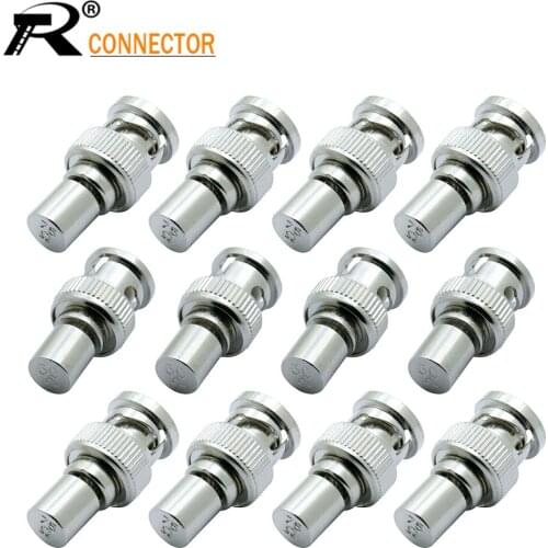 50Ohm/75Ohm BNC Connector for CCTV BNC Male Plug Termination Dummy Load RF 12/50/100pcs