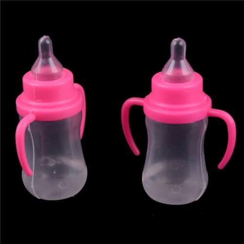 6Cm 2pcs/set Magic mike bottle baby doll feeding bottle feeder nipple for doll toy milk bottle doll house accessories