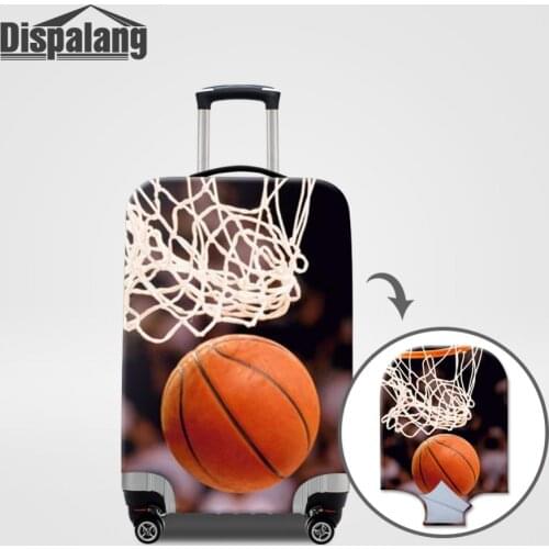 Dispalang Stretch Suitcase Trolley Case Protective Cover For 18/20/22/24/26/28/30/32 inch Case Basketballs Printed Luggage Cover