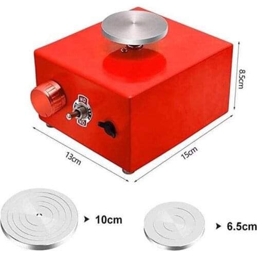 DIY Clay Tool with Tray Mini pottery machine electric ceramic machine embryo drawing machine Electric Pottery Machine