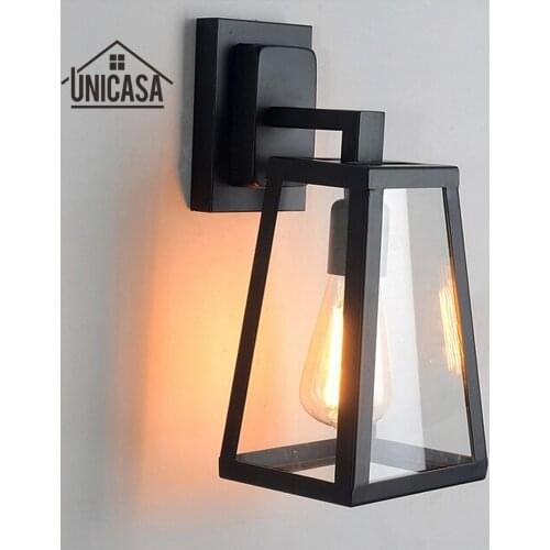 Indoor Wall Lights Kitchen Lobby Bathroom Antique Wrought Iron Wall Sconces Black Vintage Industrial Lighting Loft LED Wall Lamp