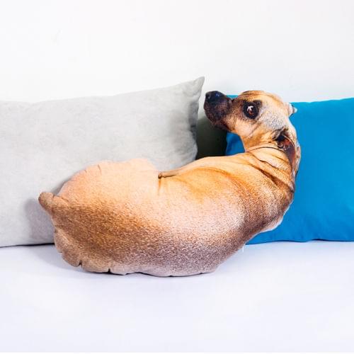 Its not a dog, just a throw pillow. Funny 3D dog print pillow creative gift toys for children