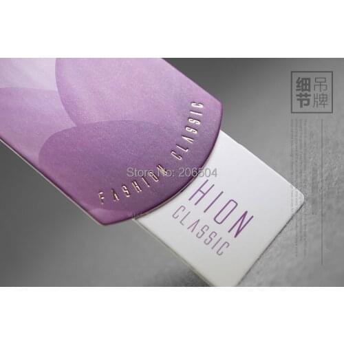 Custom clothing hang tag paper garment swing hangtags 500pcs/lot DPN046