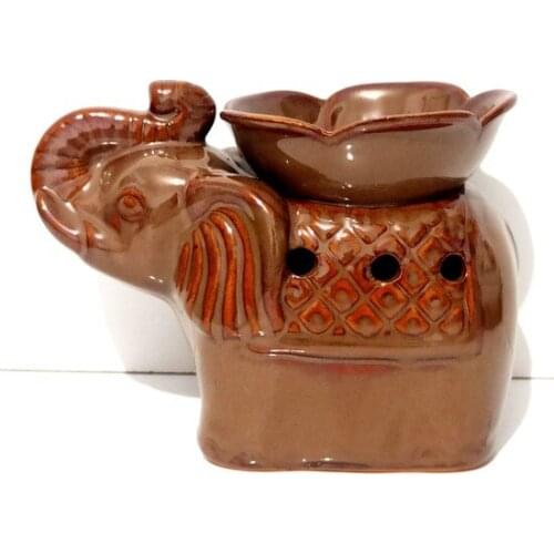 Ceramic Brown Elephant Shaped Censer candle and candlestick свеча и подсвечник vela y candelero