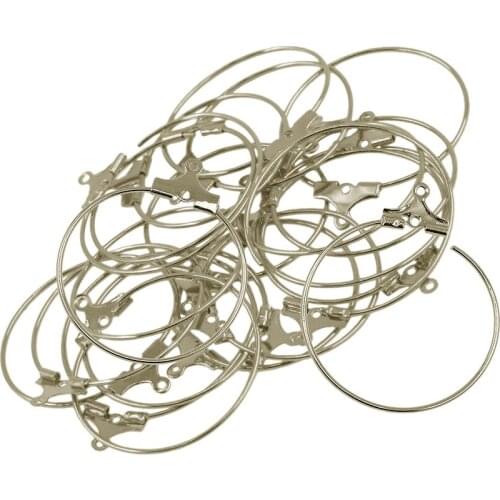 Pack of 40 White K Plated Wine Glass Charms Rings Earring Beading Hoop Jewelry Making Findings Wedding Party Favor