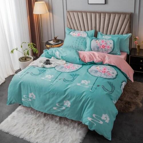 Cotton 3/4 Pcs Bedding Set Flowers Pattern Warm Home Textile Duvet Cover Comforter Sets Bed Sheet roupa de cama solteiro T321