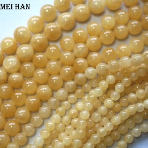 Meihan Free shipping natural 6mm, 8mm,10mm,12mm Bee jadeite smooth round loose beads stone for jewelry making design