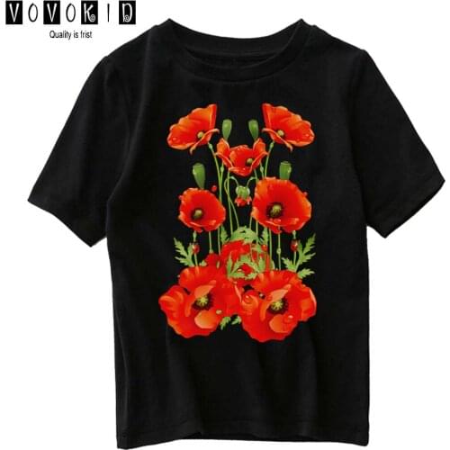 Little Girl Boy Sweet Girls Japanese Flower Cute Cartoon Streetwear T-shirt Chlidren Summer Top Baby T Shirt Cartoon Shirt