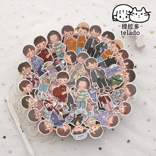 20 Pcs Cute Kawaii Waterproof Stickers Calendar Diary Journaling Stationery Journal Scrapbooking Hand Book Albumn Supplies