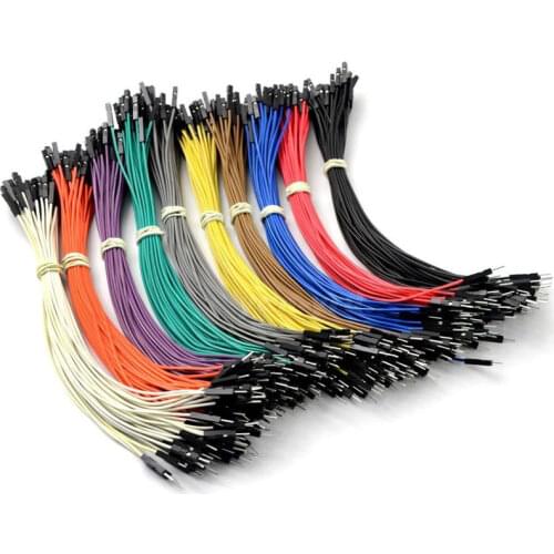 50pcs DIY Electronic Kit Breadboard Dupont Cable For Arduino 20cm 2.54mm Line Male Female Dupont Jumper Wire Cable 1P Connector