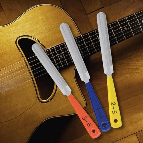 Set of 3 Double Edged Guitar Nut Files Saddle Fret Crowning Luthier Repairing Tool for Music Player Portable