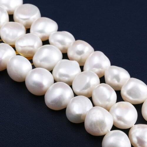 Natural Freshwater Pearl Two Sided Light White For Making Necklaces Bracelets And Earrings 11-12mm