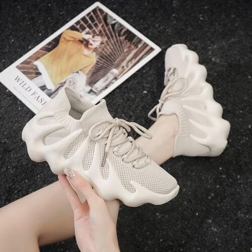 Couple volcano shoes 450 Octopus coconut shoes breathable flying Weaver shoes fashion casual shoes socks sneakers men
