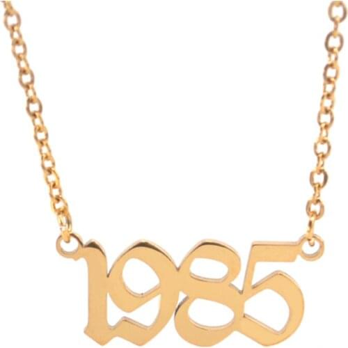 Noelia Custom name Necklace Personalized Pendants with Number Necklace 18k Gold plated Stainless steel Necklace Gifts