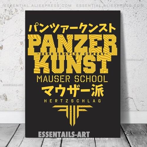 Panzer Kunst Mauser School Battle Angel Alita Poster Canvas Wall Art Painting Decor Pictures Bedroom Home Decoration Prints