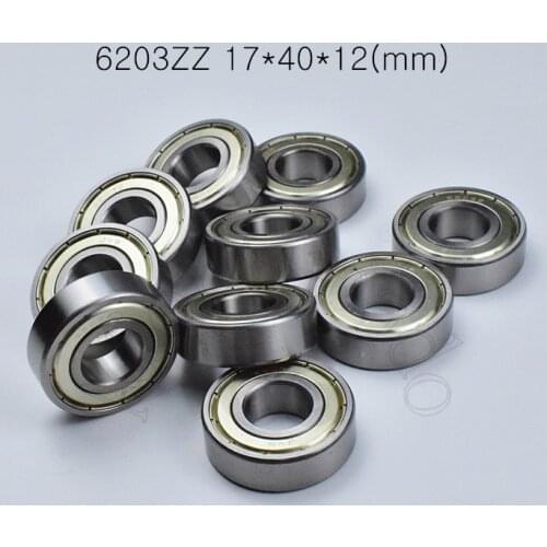6203ZZ 17*40*12(mm) 1Piece free shipping bearing metal sealing bearings 6203 6203Z 6203ZZ chrome steel deep groove bearing