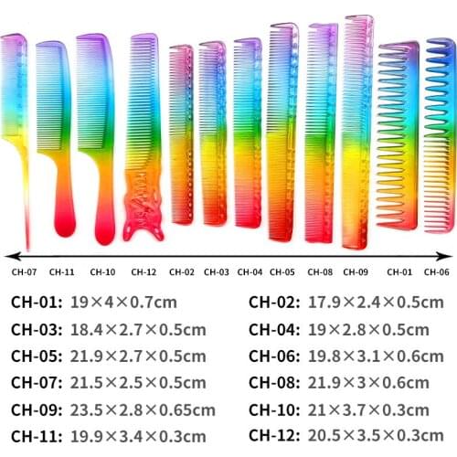 12 Style Anti-static Hairdressing Combs Tangled Straight Hair Brushes Girls Ponytail Comb Pro Salon Hair Care Styling Tool